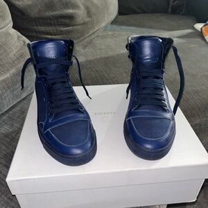 Versace Tessuto Vitelo High Top Trainers